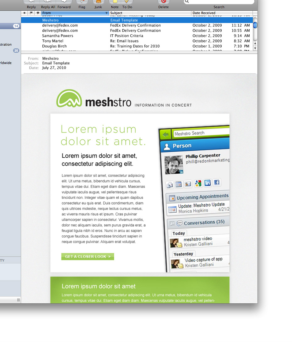Meshstro Website Email